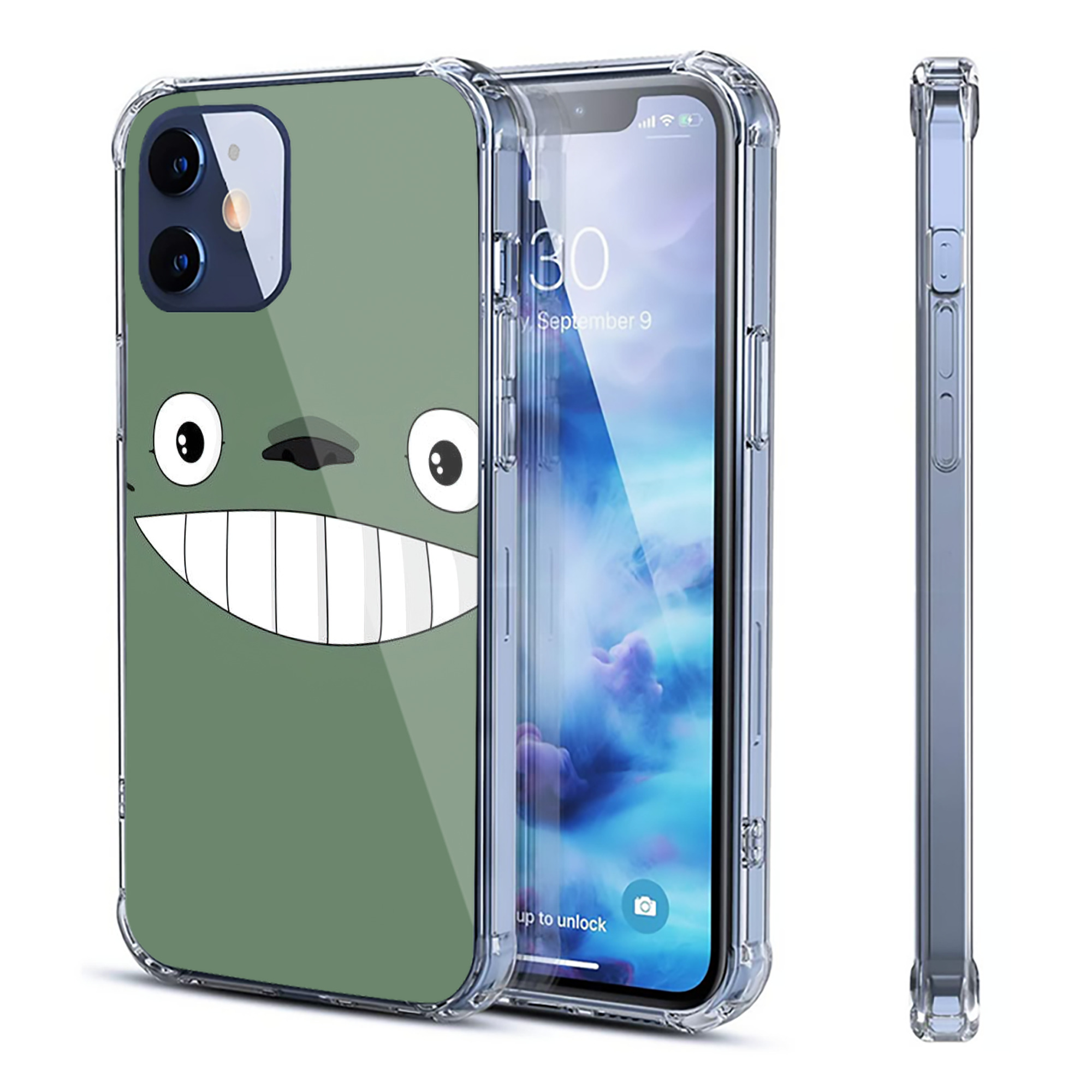 （画像用） となりのトトロ 草壁メイ 草壁サツキ My Neighbor Totoro Satsuki Kusakabe Mei Kusakabe 【iPhone 12シリーズ対応】透明スマホケース（クリアソフトケース）